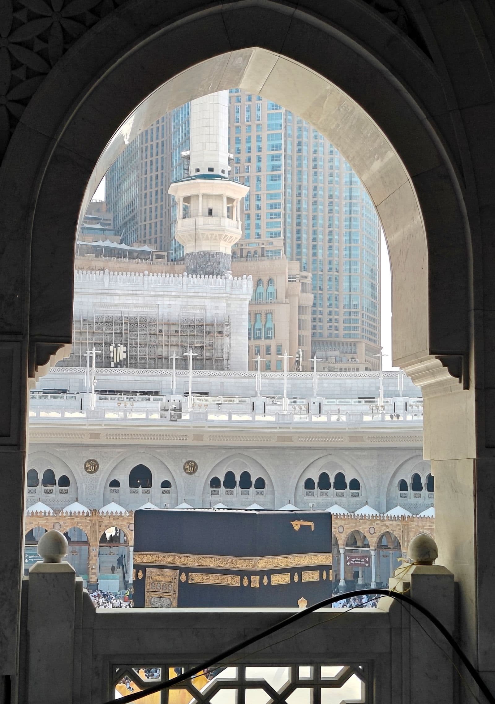 Mosque gate at walking distance, stock photograph